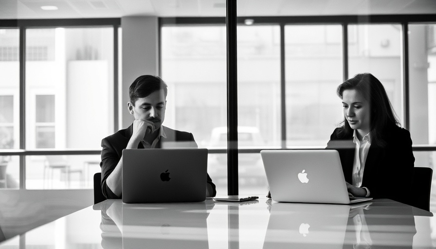 Two people discussing workplace stress management in law firms