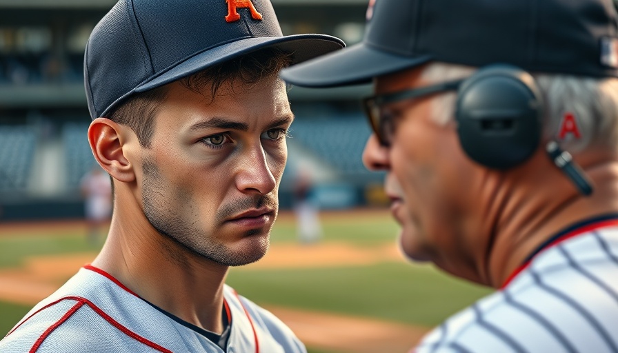 Focused baseball player in discussion with coach, fantasy baseball busts 2025.