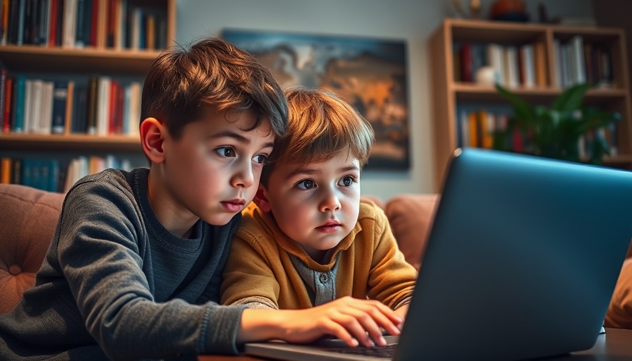 Children engaged on laptop in safe browsing environment.