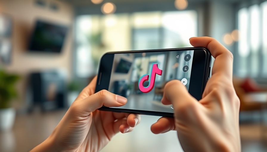 Close-up of hands holding TikTok-enabled smartphone, Phone-Free School Act context.