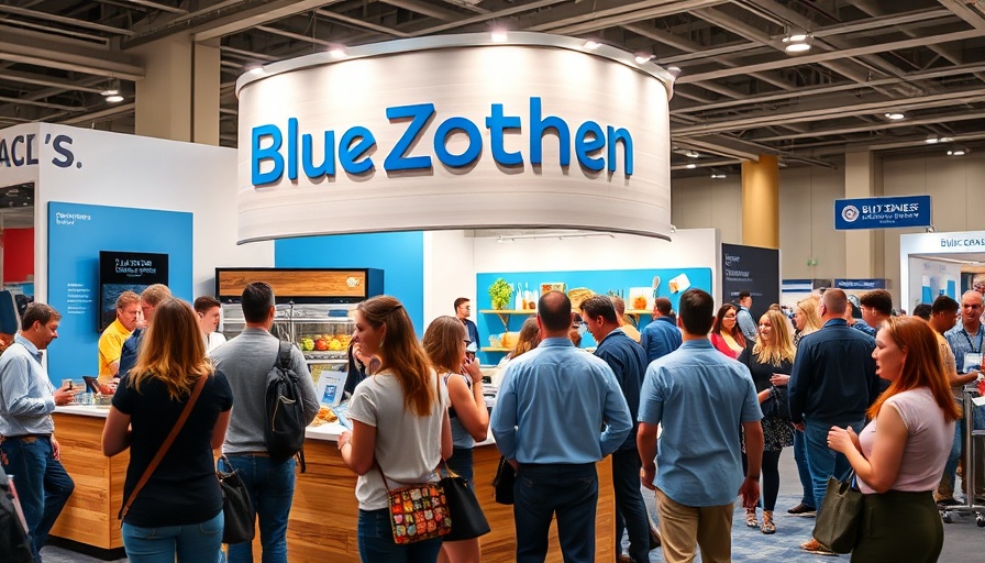 Blue Zones Kitchen at trade show, promoting healthy meals.