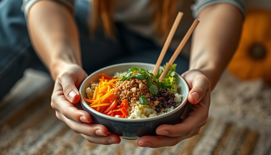 Colorful poke bowl showcasing the healthiest diet, being enjoyed in a casual setting.