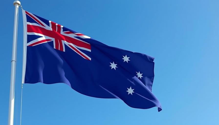Australian flag symbolizing Meta and Google Australian media fees.