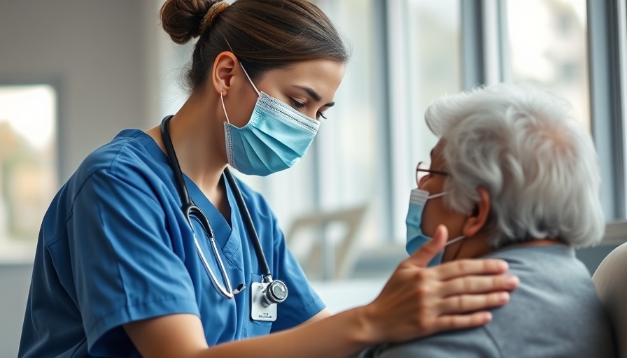 Healthcare professional supports elderly patient - Types of COVID-19 Treatment.
