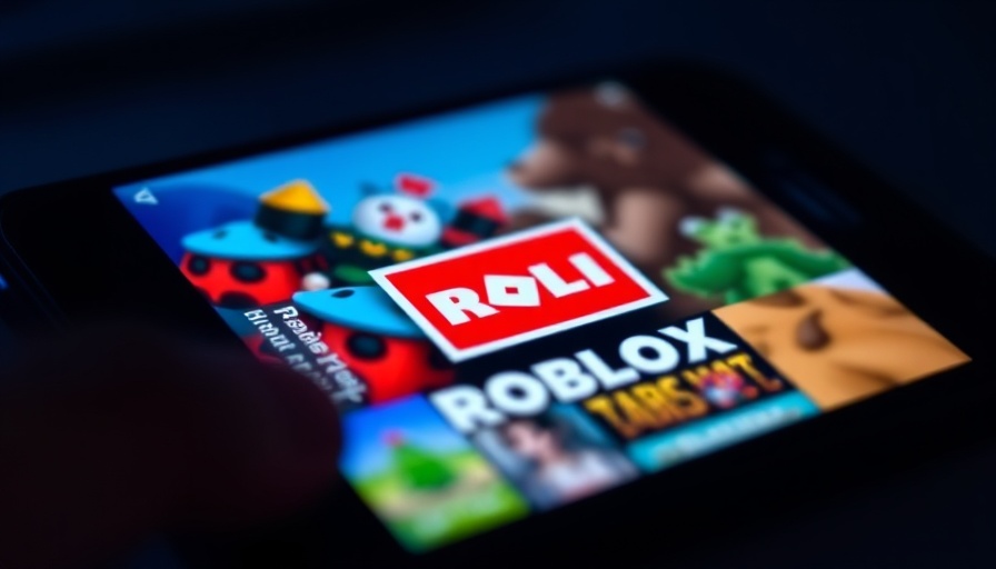 Smartphone showing Roblox app interface focusing on vibrant icons for Roblox online safety advice.