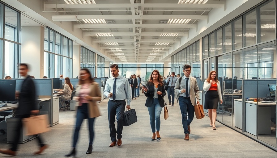 Modern office illustrating the future of work.