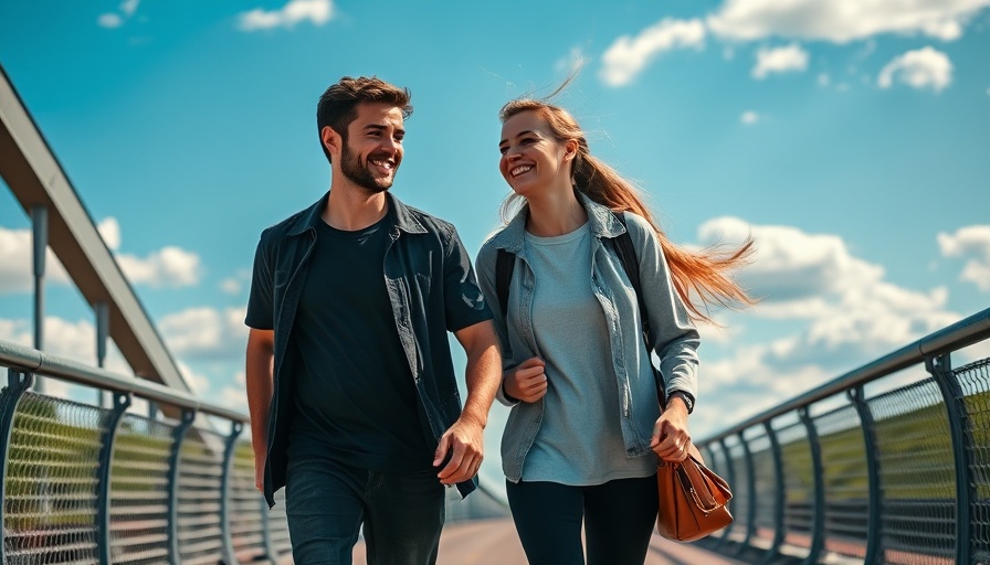 Benefits of being physically active: Young adults enjoying a walk.