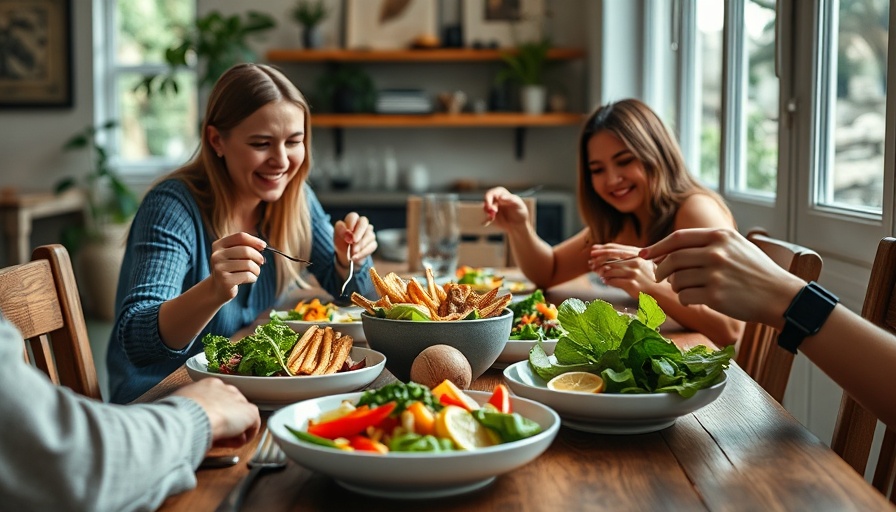 Healthy plant-based meal for healthy aging being enjoyed.