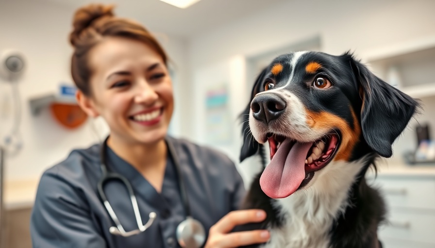 Vet enjoying interaction with dog, highlighting PAW Act pet care affordability.