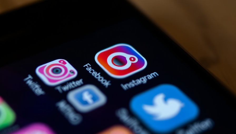 Smartphone screen with social media apps promoting online safety for kids.