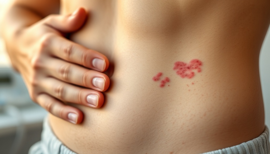 Measles rash on abdomen symbolizing Measles Vaccine Facts and Fiction.