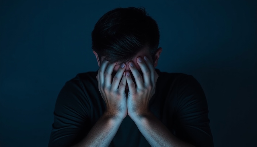 Dark traits and depression in children depicted by a distressed man.