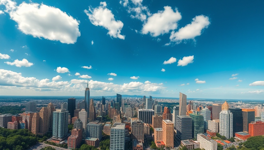 Vibrant city skyline representing potential job opportunities beyond toxic workplaces.