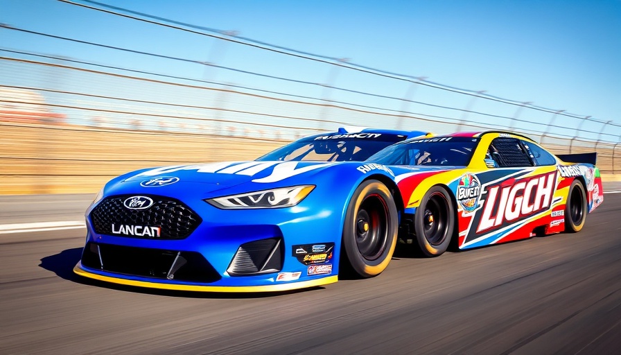 2025 Darlington throwback paint schemes on NASCAR race cars speeding on track.