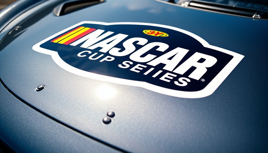 Close-up of NASCAR Cup Series logo showcasing racing spirit.