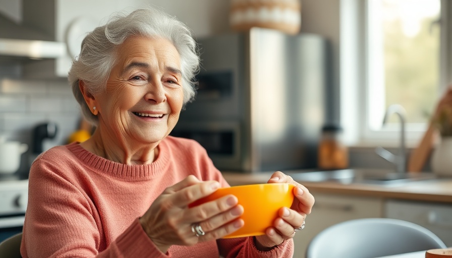 Elderly woman enjoying a healthy breakfast for top diets to live longer.