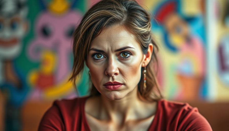 Serious woman discussing name-based bullying effects.