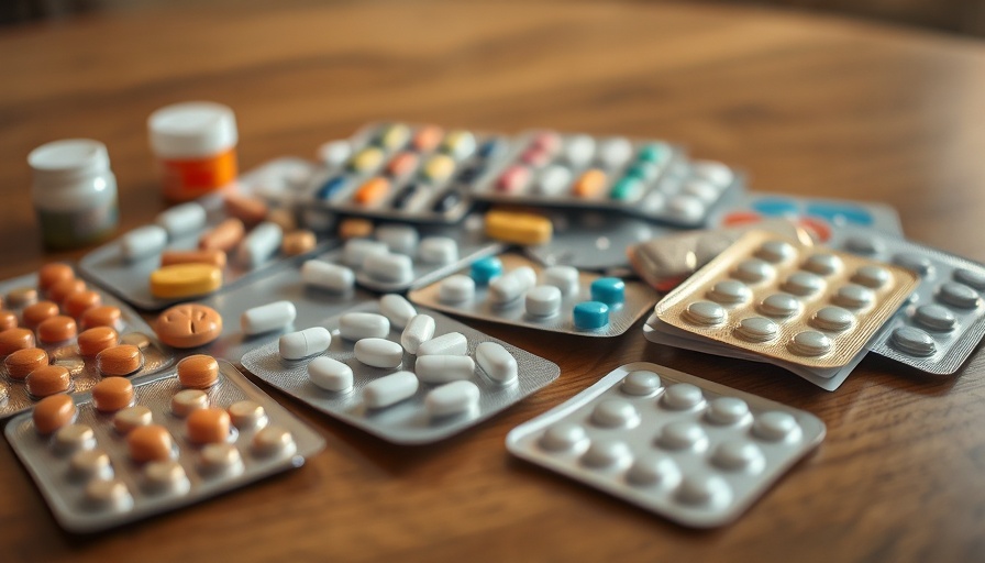 Medications in blister packs on a table illustrating reduce dementia risk.