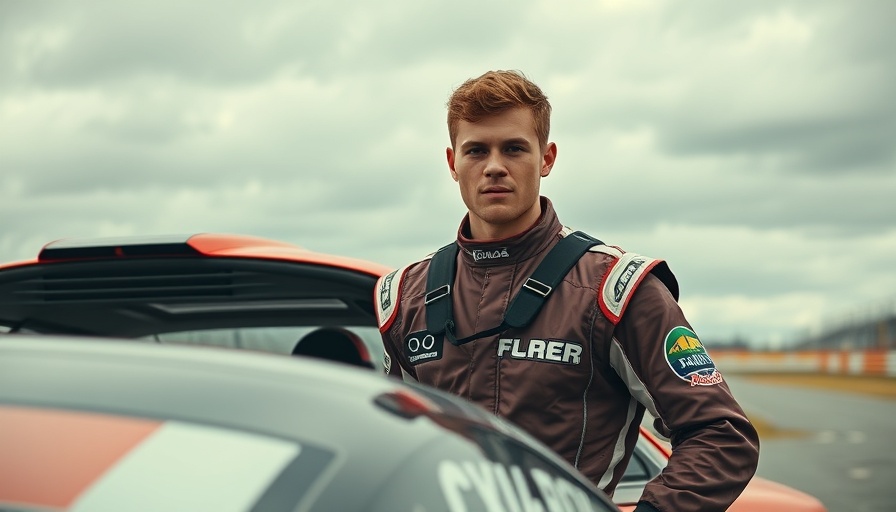 Jesse Love preparing for NASCAR Cup Series debut, standing by his car.