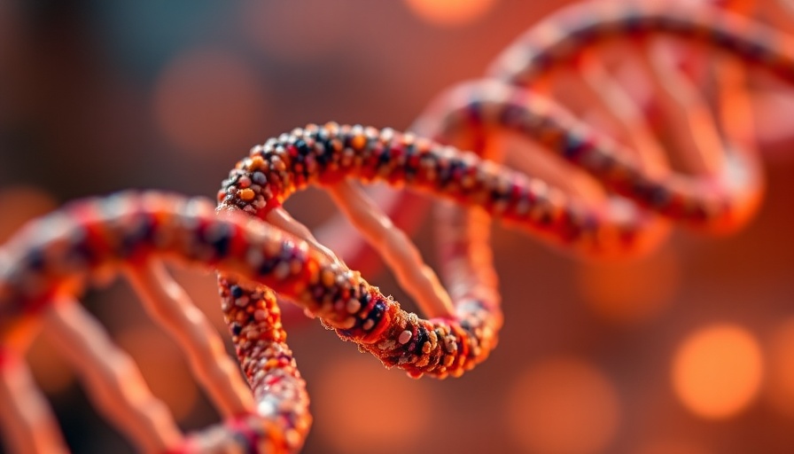 Close-up DNA helix highlighting heritable roots of moral thinking, vibrant.