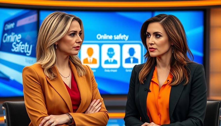 Professional discussion on online safety for kids in a TV studio.