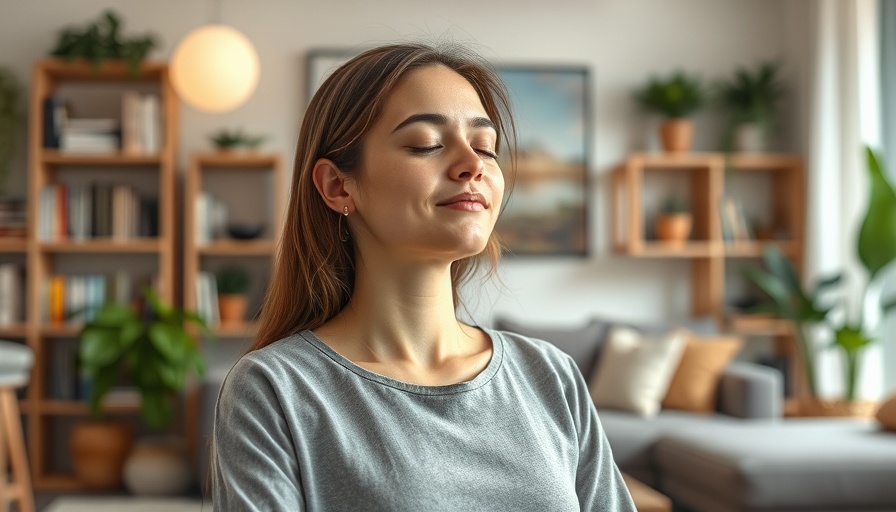 Woman meditating on a sofa, highlighting the importance of work-life balance.