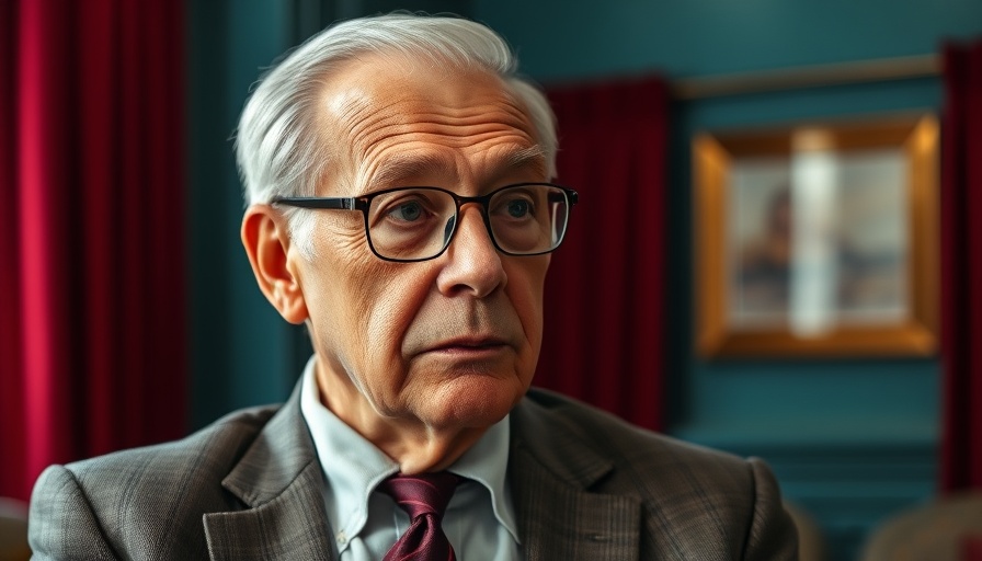 Thoughtful elderly man discussing AI replacing traditional jobs.