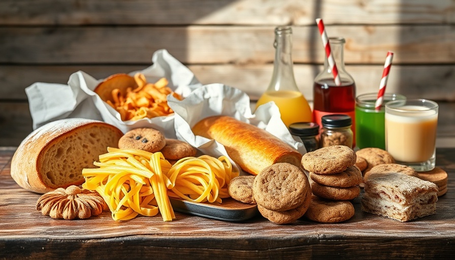 Assorted high-carb foods illustrating low-carb diet benefits and drawbacks.