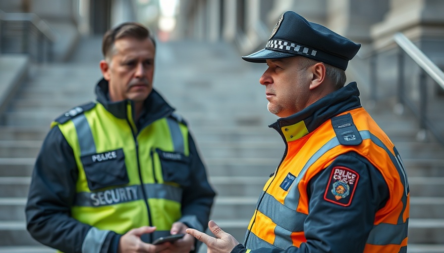 Police presence in discussion about social media and crime.