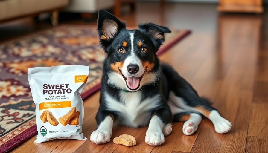 Cute border collie with training treats on a colorful rug; best treats for senior dogs.