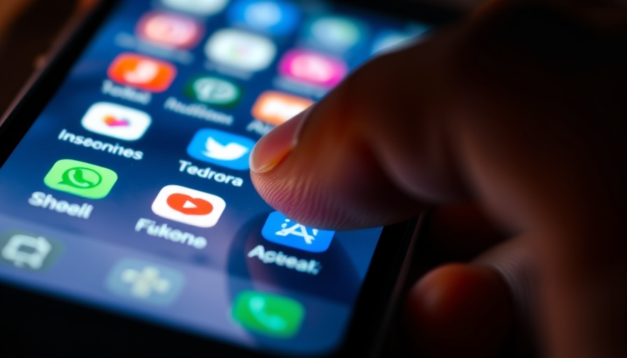 Close-up of social media apps on smartphone related to Online Safety Act.