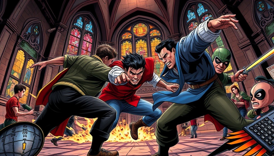 X-Men characters battling in vibrant comic style.