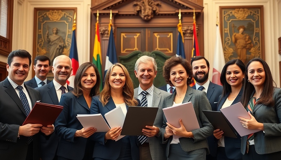 Individuals promoting Utah online safety laws for children, signing documents.