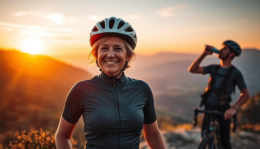Weekend warrior workouts: Cyclists in scenic mountain landscape.