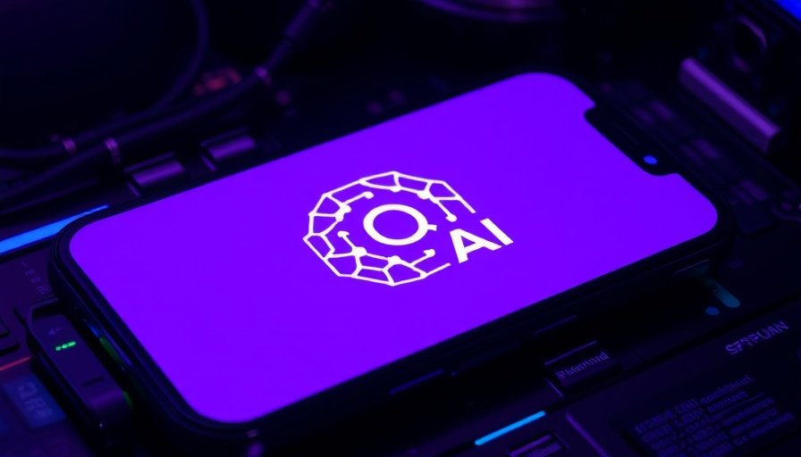 AI agents and automation technology on smartphone in dark environment.