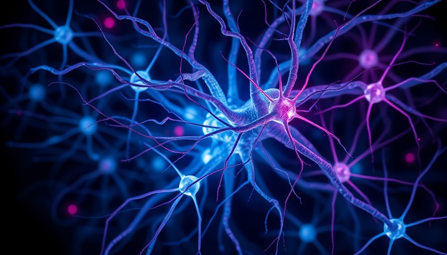 Glowing neurons network, Breathing and Anxiety Management concept, photorealistic.