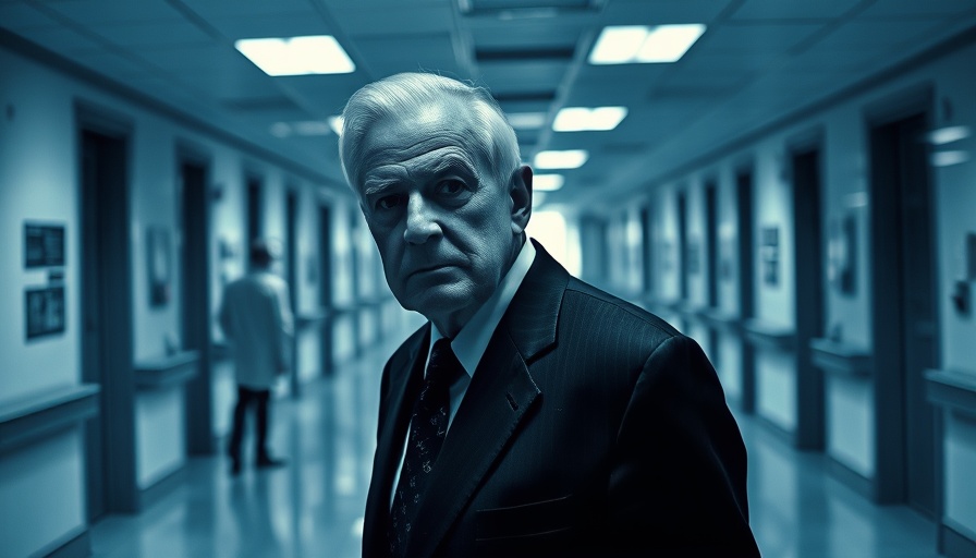 RFK chronic disease epidemic concept with a serious scene in a hospital corridor.