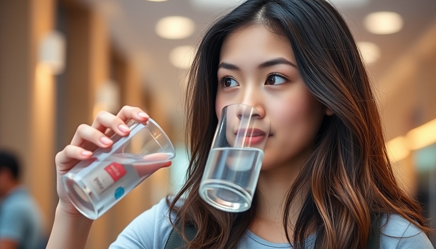 Young woman enjoying a healthy drink, emphasizing healthy eating for athletes.