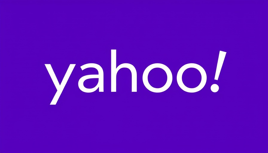 Yahoo logo on purple background