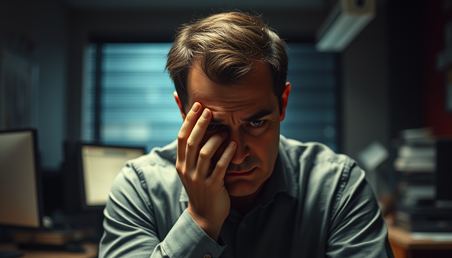 Employer ineffective at managing stress, office worker overwhelmed.
