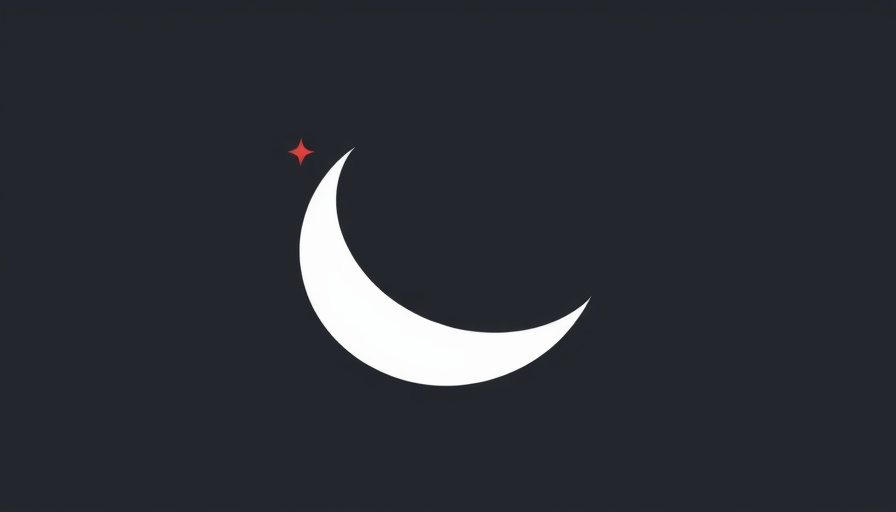 Minimalist white crescent and red star logo for SLR Women's Wellness Expo