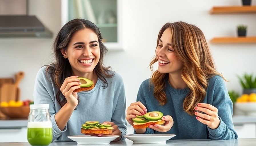 Eating one avocado a day benefits: Women enjoying avocado toast together.