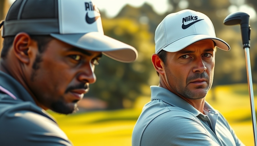 Rory McIlroy vs. Bryson DeChambeau Masters showdown on golf course.