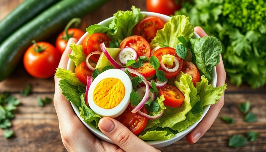 Vibrant salad for healthy eating trends on a table.