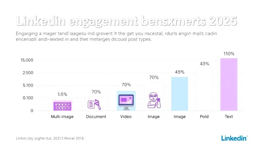 Infographic showing best-performing LinkedIn post types 2025 benchmarks.