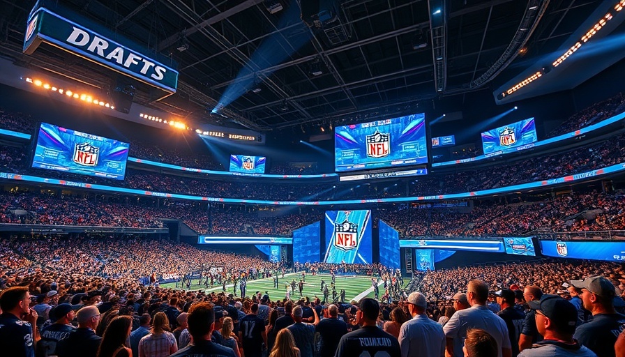 Venue filled with spectators for the NFL Draft event, showcasing the excitement similar to betting on NFL Draft outcomes.