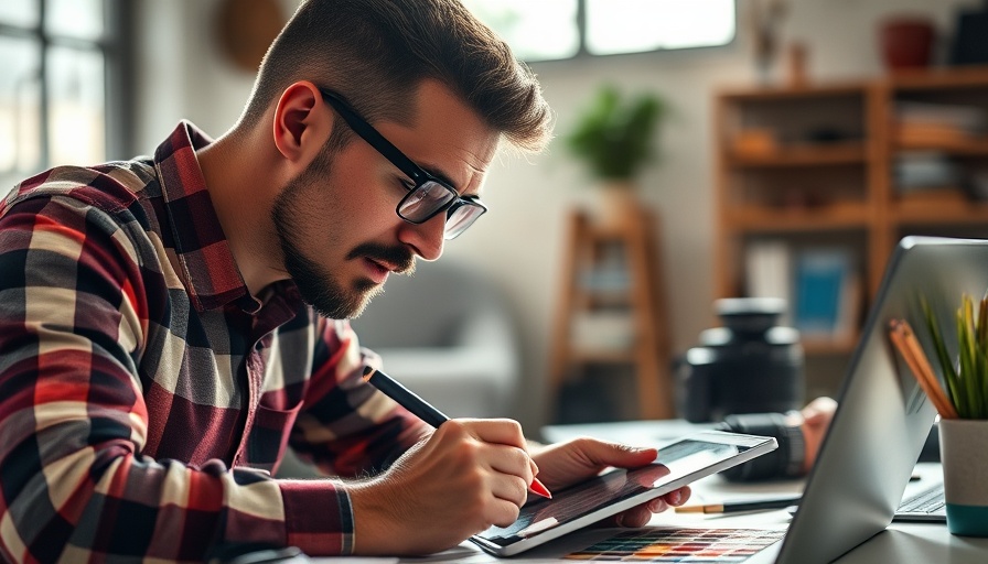 Creative designer using digital tablet with productivity tools, highlighting productivity hacks for creatives.