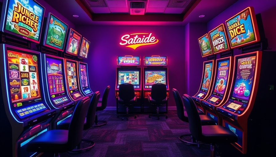 Palatine business owners video gaming benefits with colorful slot machines.