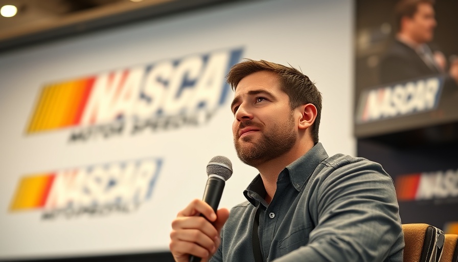 Man discussing NASCAR Next-Gen Car Problems at Las Vegas Motor Speedway.