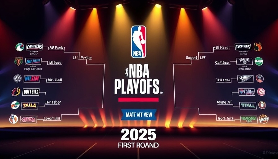 2025 NBA playoffs first-round matchups bracket with team logos.